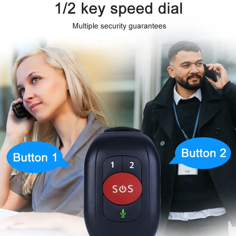 Fall Detection Watch - Ältere 4G LTE SOS-Uhr GPS-Tracking Fallalarm