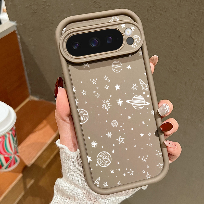 Google Pixel 9 - Glänzende Stern-Mond-Muster Handyhülle für Google Pixel